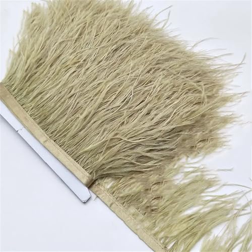 9,1 m Straußenfeder-Band, Fransenband, Kleidung, Dekoration, Fransenborten für Kleid, Nähen, Handwerk, Khaki, Gold, 4,5 m 9,1 m Straußenfeder-Band, Fransenband, Kleidung, Dekoration, Fransenborten für Kleid, Nähen, Handwerk, Khaki, Gold, 4,5 m von Generisch