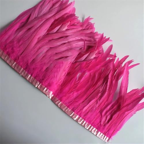 9,1 m lange Hahnfeder-Borten, 25–30 cm, mit Federbesatz, Hühnerfederbesatz, Kleid, Rock, Dekoration, tief, 9,1 m von Generisch