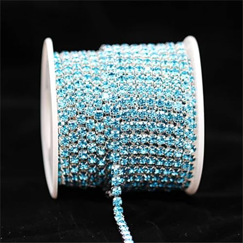 9,1 oder 9,1 m Rolle Ss6-Ss18 Kristall-Strass-Cup-Kette zum Aufnähen oder Aufkleben auf Kleidung, Schmuck und Bekleidungszubehör von Generisch