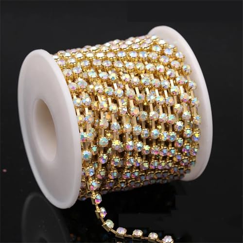 9,1 oder 9,1 m Ss6-Ss38 Glitzerkristall Strass Krallenkette zum Aufnähen auf Kleidung und Kunsthandwerk Dekorationen 9,1 oder 9,1 m Ss6-Ss38 Glitzerkristall Strass Krallenkette zum Aufnähen auf Kleidung und Kunsthandwerk Dekorationen von Generisch