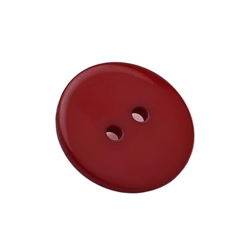 9–30 mm gemischte Farben Doppelaugen-Brotknöpfe für Harz, Scrapbooking, Handstricken, Basteln, Großhandel(Dark red,24L 15.0 MM 50pcs) von Generisch