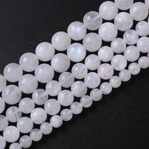 90 Stück 8 mm Naturstein weißer Mondstein Edelstein Halbedelstein Perlen für Schmuckherstellung DIY Armband 90 Stück 8 mm Naturstein weißer Mondstein Edelstein Halbedelstein Perlen für Schmuckherstellung DIY Armband von Generisch
