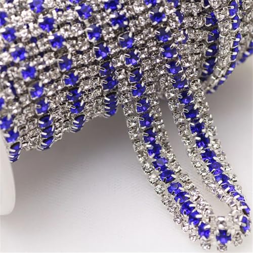91 cm 3-reihige Strass-Cup-Kette zum Aufnähen in Schwarz und Weiß für Taschen, Stoff und Nagelkunst-Dekoration 91 cm 3-reihige Strass-Cup-Kette zum Aufnähen in Schwarz und Weiß für Taschen, Stoff und Nagelkunst-Dekoration von Generisch