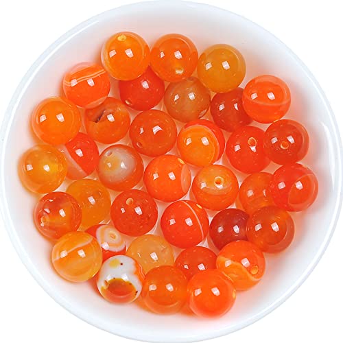 92 natürliche Kristallperlen, Steine, 4 mm, orange gestreift, Onyx-Achat, Edelstein, rund, lose Energieheilperlen für Armbänder, Halsketten, Ohrringe, Schmuckherstellung 92 natürliche Kristallperlen, Steine, 4 mm, orange gestreift, Onyx-Achat, Edelstein, rund, lose Energieheilperlen für Armbänder, Halsketten, Ohrringe, Schmuckherstellung von Generisch