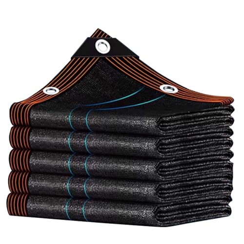 97 % schwarzer Schattenstoff, strapazierfähig, UV-beständig, Netzstoff, für Garten, Gewächshaus, Hühnerstall, Pergola, Überdachung (6 x 9 m) von Generisch