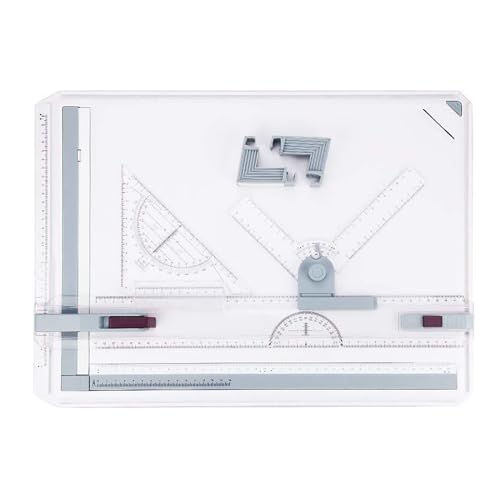 A3-zeichenbrett, Zeichentisch Mit Parallelbewegung, Einstellbares Winkelmesssystem, Architektur-skizzierwerkzeug, Zeichenbrett Für Ingenieurstudenten (White) von Generisch