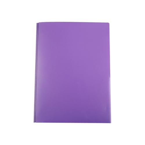 A4, PP-Faltbares Klemmbrett, Clipboard, Kunststoff Schreibmappe Schreibblock Clipboard Dokumentenhalter, für inkl elastischem Verschlussband und Stiftschlaufe, langlebig & stoßfest, Violett von Generisch