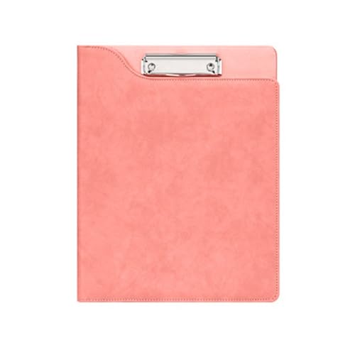 A4-Aktenordner-Klemmbrett, PU-Leder, Padfolio-Klemmbrett mit Stifthalter, Portfolio-Organizer mit Notizblock, Dokumentenaufbewahrung, Organizer (Rosa) von Generisch