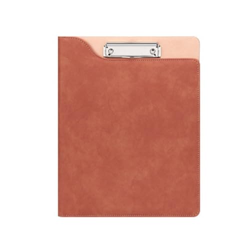 A4-Aktenordner-Klemmbrett, PU-Leder, Padfolio-Klemmbrett mit Stifthalter, Portfolio-Organizer mit Notizblock, Dokumentenaufbewahrung, Organizer (braun) von Generisch