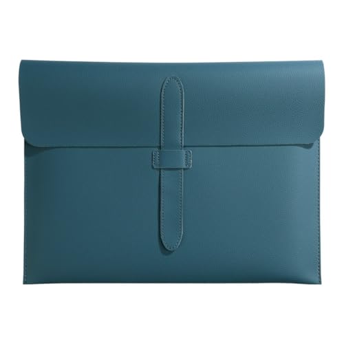 A4-Dokumentenmappe aus Leder, große Kapazität, Dokumententasche, Dokumentenmappe, Datentasche, Vertragsrechnung, tragbarer Dokumenten-Organizer für Zuhause (blau) von Generisch