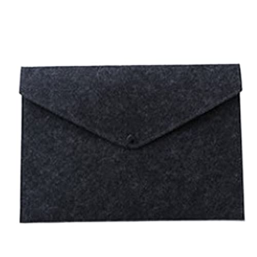 A4-Filz-Aktenordner, große Kapazität, Dokumenten-Organizer, Umschlag-Dokumententasche, tragbarer Akten-Organizer, Papierordner mit Umhängeband, Schwarz von Generisch