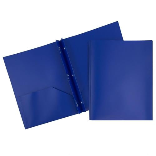 A4 Leichtes Qualitäts Plastik-Ordner, Schreibmappe Klemmbrett mit deckel, Plastikordner Schlitzordner Ordner eignen sich für Klassen, Schüler und Lehrerbüros， Blau von Generisch