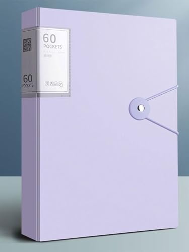 A4-Ordner mit Kunststoffhüllen, Premium-Aktenordner mit 60 Fächern, transparenter Dokumenten-Organizer für Büro und medizinische Aufzeichnungen, Präsentationsmappe für Dokumente, Violett A4-Ordner mit Kunststoffhüllen, Premium-Aktenordner mit 60 Fächern, transparenter Dokumenten-Organizer für Büro und medizinische Aufzeichnungen, Präsentationsmappe für Dokumente, Violett von Generisch
