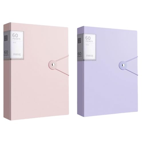 A4-Ordner mit Kunststoffhüllen, Premium-Aktenordner mit 60 Fächern, transparenter Dokumenten-Organizer für Büro und medizinische Aufzeichnungen, Präsentationsmappe für Dokumente (Violett + Rosa) A4-Ordner mit Kunststoffhüllen, Premium-Aktenordner mit 60 Fächern, transparenter Dokumenten-Organizer für Büro und medizinische Aufzeichnungen, Präsentationsmappe für Dokumente (Violett + Rosa) von Generisch