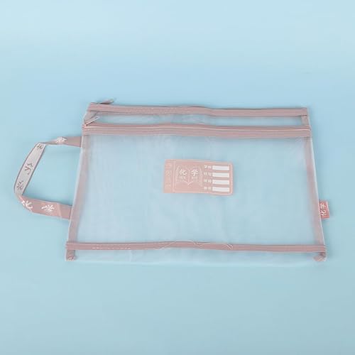 A4 Schreibwaren-Aufbewahrungstasche, doppellagig, Netzstoff, Reißverschluss, große Kapazität, Organizer, Kosmetiktasche, Make-up-Tasche, transparente Aktenordner A4 Schreibwaren-Aufbewahrungstasche, doppellagig, Netzstoff, Reißverschluss, große Kapazität, Organizer, Kosmetiktasche, Make-up-Tasche, transparente Aktenordner von Generisch