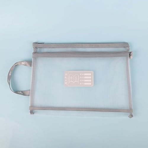 A4 Schreibwaren-Aufbewahrungstasche, doppellagig, Netzstoff, Reißverschluss, große Kapazität, Organizer, Kosmetiktasche, Make-up-Tasche, transparente Aktenordner A4 Schreibwaren-Aufbewahrungstasche, doppellagig, Netzstoff, Reißverschluss, große Kapazität, Organizer, Kosmetiktasche, Make-up-Tasche, transparente Aktenordner von Generisch