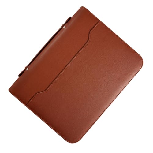 A4 wichtige Dokumentenmappe, PU-Leder, Quittungshalter mit Reißverschluss, multifunktionaler Rechtsblockhalter, Arbeitsbinder, Organizer für Business, Meetings, Reisen, wichtige Dokumentenmappe, von Generisch