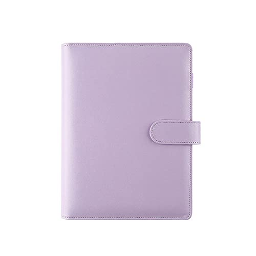A6-Notizbuch, 6-Ring-Planer mit stilvollem Design, lose Blätter, persönlicher Organizer, Bindereinband, nachfüllbarer Aktenordner (A6, Violett) von Generisch