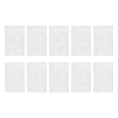 A6 Planer Nachfüllblätter | 10 Stück A6 Ringbuch Klare Nachfüllhüllen - Wiederbefüllbare Schutzfolien Für Bilder Postkarten Journal Planer Studienprojekt Planen Klasse Skizieren Schriftsteller von Generisch