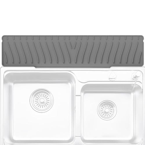 Ablaufmatte für Küchenspüle, Silikon-Spritzschutz, flexibler Silikon-Spritzschutz, 57,9 x 12,4 cm, faltbares Pad – verhindert Wasseransammlungen in der Nähe von Wasserhähnen Ablaufmatte für Küchenspüle, Silikon-Spritzschutz, flexibler Silikon-Spritzschutz, 57,9 x 12,4 cm, faltbares Pad – verhindert Wasseransammlungen in der Nähe von Wasserhähnen von Generisch