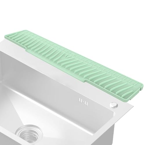 Ablaufmatte für Küchenspüle, Silikon-Spritzschutz, flexibler Silikon-Spritzschutz, 57,9 x 12,4 cm, faltbares Pad – verhindert Wasseransammlungen in der Nähe von Wasserhähnen Ablaufmatte für Küchenspüle, Silikon-Spritzschutz, flexibler Silikon-Spritzschutz, 57,9 x 12,4 cm, faltbares Pad – verhindert Wasseransammlungen in der Nähe von Wasserhähnen von Generisch