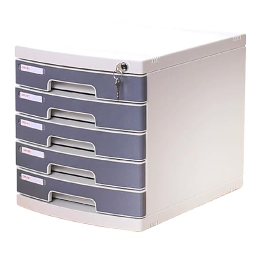 Abschließbare A4-Schreibtisch-Aktenbox mit 7 Ebenen, Kunststoff, Schublade, Schrank, Büro, Dokumentenschneider für Akten, Zubehör und Schreibwaren, ideal für Zuhause und Büro von Generisch