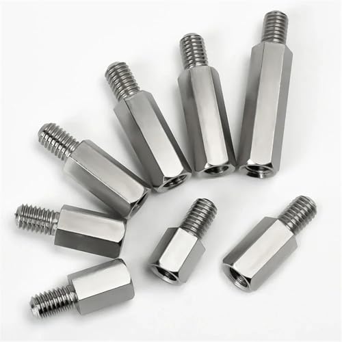 Abstandshalter aus Edelstahl 304, männlich und weiblich, Sechskant, Abstandshalter, 90 mm (1 Stück), M5 (Kopf 8 mm) von Generisch