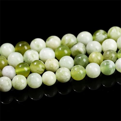 Abstandshalter aus natürlicher Jade, rund, lose Abstandshalter für Schmuckherstellung, DIY, Armband, Halskette, Zubehör, Licht, EN8, 6 mm, 60 Stück Abstandshalter aus natürlicher Jade, rund, lose Abstandshalter für Schmuckherstellung, DIY, Armband, Halskette, Zubehör, Licht, EN8, 6 mm, 60 Stück von Generisch