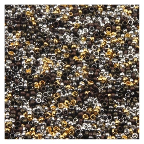Abstandshalter für Schmuckherstellung, Durchmesser 2, 2,5, 3 mm, 500 Stück (gemischt, 3 mm) von Generisch