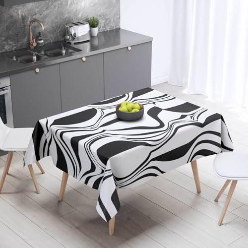 Abstraktgraue Tischdecke, waschbar, abwischbar, Party-Tischdecke, wiederverwendbar, wasserdicht, Polyester, rechteckig, 140 x 240 cm Abstraktgraue Tischdecke, waschbar, abwischbar, Party-Tischdecke, wiederverwendbar, wasserdicht, Polyester, rechteckig, 140 x 240 cm von Generisch