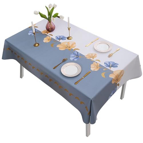 Abwaschbare PVC-Tischdecke, 135 x 200 cm, quadratisch, Gartentischabdeckung, leicht zu reinigen, Kunststoff-Tischdecke für Essen, Picknicks, Partys und den Außenbereich Abwaschbare PVC-Tischdecke, 135 x 200 cm, quadratisch, Gartentischabdeckung, leicht zu reinigen, Kunststoff-Tischdecke für Essen, Picknicks, Partys und den Außenbereich von Generisch