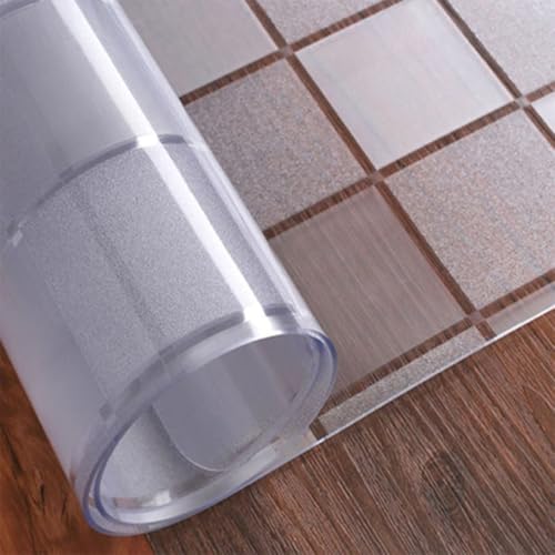 Abwischbare PVC-Tischdecken und -Matten, wasserdichter Tischschutz für Esszimmer und Couchtisch (1,5 mm, 120 x 120 cm) & leicht zu reinigende Tischdecke von Generisch