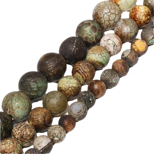 Achat-Perlen, Naturstein, rund, Abstandshalter für Schmuckherstellung, DIY-Armbänder, Zubehör, 38,1 cm, EN8, 10 mm (ca. 36 Stück) von Generisch