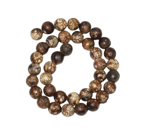 Achat-Perlen, Naturstein, runde Abstandshalter-Perlen für Schmuckherstellung, DIY-Armbänder, Zubehör, 38,1 cm Durchmesser, 10 mm (ca. 36 Stück) von Generisch