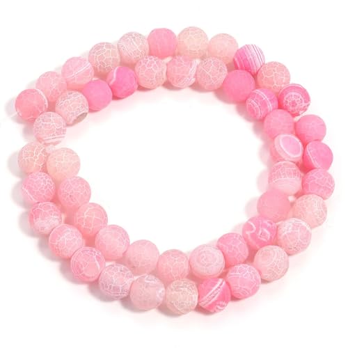 Achatsteinperlen für Schmuckherstellung, DIY, Halsketten, Armbänder, 8 mm, 45 Stück, 35–60 Stück von Generisch