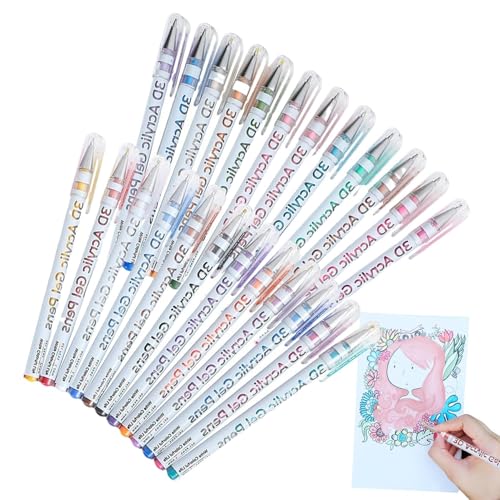 Acryl Gel Stifte, Mehrfarbiges Acryl Marker Kunst Set, Wasserbasis Zeichenstifte Für Holz Karten Stein Leinwand Acryl Gel Stifte, Mehrfarbiges Acryl Marker Kunst Set, Wasserbasis Zeichenstifte Für Holz Karten Stein Leinwand von Generisch