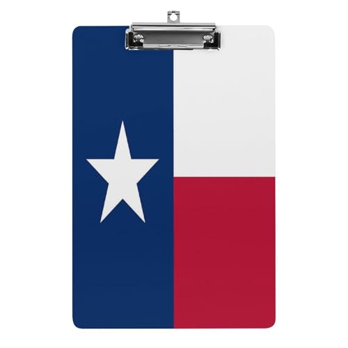 Acryl-Klemmbrett mit Texas-Flagge, 21,6 x 31,8 cm, mit Clips, tragbares, stapelbares Klemmbrett mit einziehbarer Schlaufe Acryl-Klemmbrett mit Texas-Flagge, 21,6 x 31,8 cm, mit Clips, tragbares, stapelbares Klemmbrett mit einziehbarer Schlaufe von Generisch