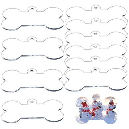 Acryl Knochen Ornament | Blanko Weihnachtsstrumpf Tags Weihnachten Klar 2D Acryl Strumpf Namensschilder Weihnachtsbaum Dekoration Acryl Knochen Ornament | Blanko Weihnachtsstrumpf Tags Weihnachten Klar 2D Acryl Strumpf Namensschilder Weihnachtsbaum Dekoration von Generisch