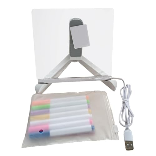 Acryl-LED-Zeichentisch - Leuchttafeln zum Löschen von Pinnwänden | LED-Schreibtafel für Kinder, wiederverwendbare Tafeln, verstellbare Acryl-Tafel, einfach zu bedienen für Klassenzimmer, Wohnzimmer von Generisch