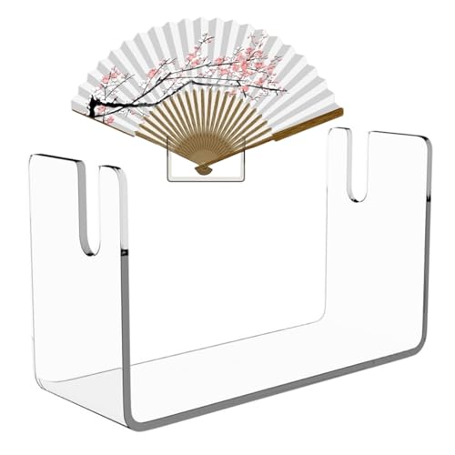 Acryl-Präsentationsständer – zusammenklappbarer Handventilatorhalter, Präsentationsständer | transparenter Staffelei-Ständer für dekorative Fächer, kompakte Aufbewahrungs- und Präsentationslösung für von Generisch