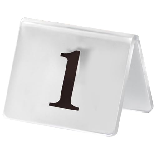 Acryl-Schilder für Hochzeitstischnummern, 10 Stück, perfekt für Tafelaufsatz und Empfang, langlebige Kunststoffkarten für Jahrestag und Restaurant von Generisch