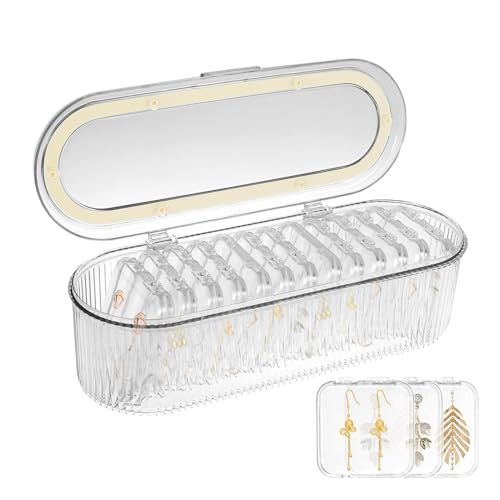Acryl-Schmuckschatulle – Schmuck-Organizer für Damen, transparente Ohrring-Aufbewahrungsbox, mit 13 kleinen PET-Boxen, Ringe, Halsketten, Armbänder, versiegelte Box für Reisen Acryl-Schmuckschatulle – Schmuck-Organizer für Damen, transparente Ohrring-Aufbewahrungsbox, mit 13 kleinen PET-Boxen, Ringe, Halsketten, Armbänder, versiegelte Box für Reisen von Generisch