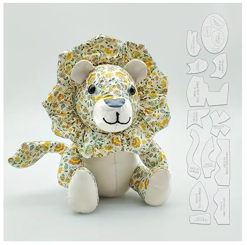 Acryl-Schnittmuster-Set mit Löwen-Motiv, 30,5 cm, handgefertigtes Löwen-Quilt-Lineal-Set mit Anleitung, DIY-Quilt-Vorlagen für Kinderzimmer, Schlafzimmer, Auto, Sofa (38,1 cm) von Generisch