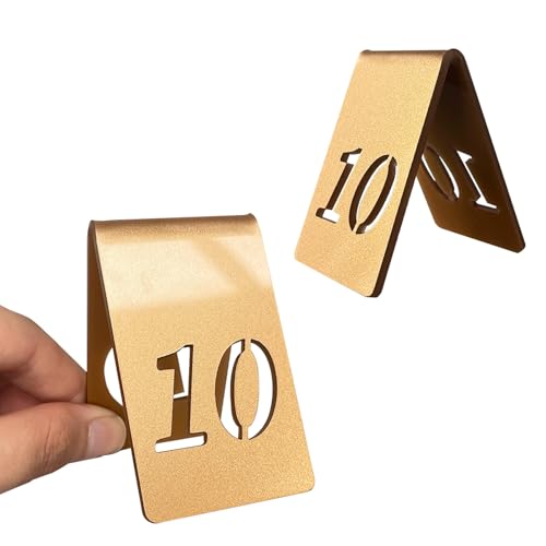 Acryl Tischnummernzelte 1-10 Doppelseitige Tischnummernkarten für Hochzeiten & Partys Elegante Gäste-Identifikationsschilder & Stilvolle Tischdekoration von Generisch