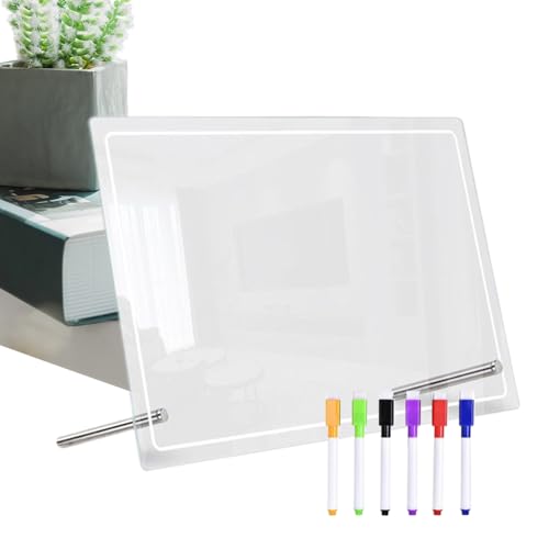Acryl -Trockenerase -Board, Desktop Whiteboard, Zeichenbrett transparentes Tabletop Whiteboard, Message Pad wiederverwendbarer Schreibtisch Notizblock für Erwachsene Schüler Lehrer Acryl -Trockenerase -Board, Desktop Whiteboard, Zeichenbrett transparentes Tabletop Whiteboard, Message Pad wiederverwendbarer Schreibtisch Notizblock für Erwachsene Schüler Lehrer von Generisch