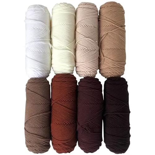 Acryl-Tuftinggarn für Teppichherstellung, weiches 8-strängiges Garn zum Häkeln, Stricken und Tuftingpistolenprojekte Acryl-Tuftinggarn für Teppichherstellung, weiches 8-strängiges Garn zum Häkeln, Stricken und Tuftingpistolenprojekte von Generisch
