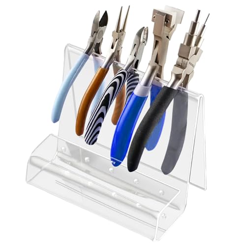 Acryl-Zangenhalter – Acryl-Schmuck-Zangenständer – platzsparender Werkzeughalter für Bastelarbeiten, moderner Organizer für Werkbank, Zangen, Studio von Generisch