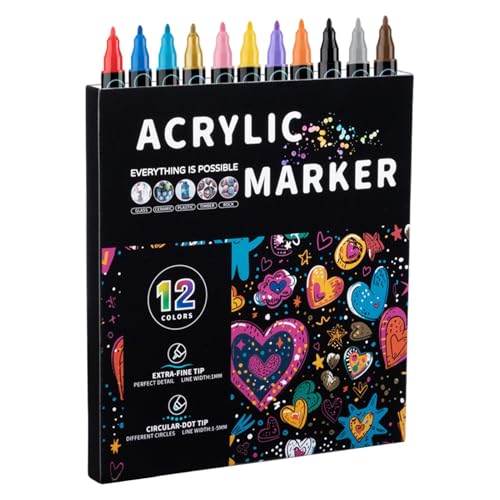 Acrylfarben-Marker, Doppelspitzen-Marker, wasserlösliche Marker, Farbmarker, Acryl-Kunst-Marker, Zeichenbegeisterte, dünne Spitze, runde Spitze Acrylfarben-Marker, Doppelspitzen-Marker, wasserlösliche Marker, Farbmarker, Acryl-Kunst-Marker, Zeichenbegeisterte, dünne Spitze, runde Spitze von Generisch