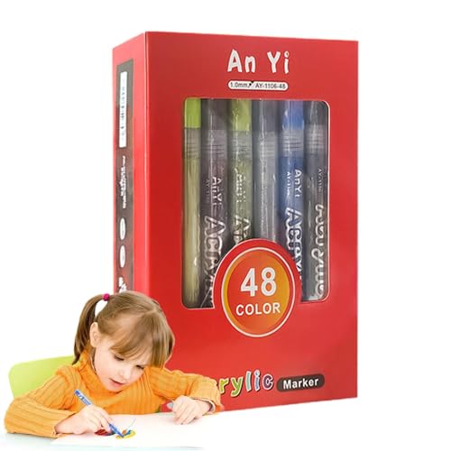 Acrylfarben-Marker, hochpigmentierte Zeichenmarker, Bastelbedarf, Malwerkzeug für professionelle oder Anfänger von Generisch