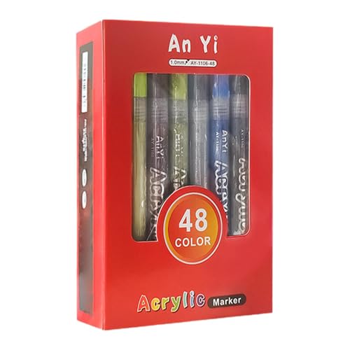 Acrylfarben-Marker-Set, feine Spitze, wasserfestes Malwerkzeug, Bastelzubehör für professionelle oder Anfänger von Generisch